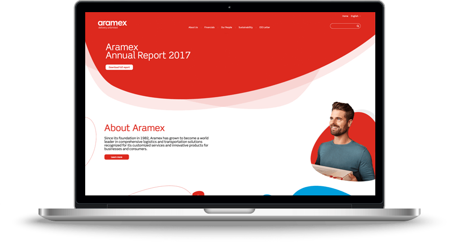 Aramex Web Design, Website Development Homepage Screenshot